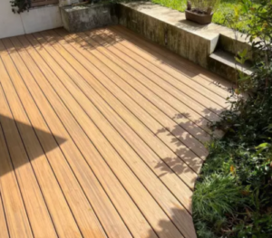 a deck made from composite boards